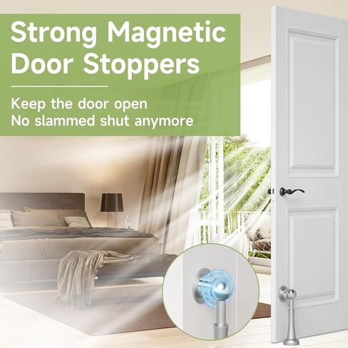 توقف باب مغناطيسي قوي، سدادات باب من الألومنيوم للجدار، حامل باب بتقنية امتصاص الصدمات الزنبركية لإبقاء الباب مفتوحًا، سدادة باب سوداء غير لامعة، مقاومة للصدأ in Kuwait