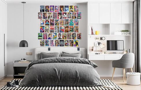 LIYA 50PCS Banksy Wall Collage Kit,4x6 inch,Graffiti Street Art Set, Famous Artists Pop Art, Girls and Boys Room Decor, Graffiti Posters for Teen Boys Men Guys Room Dorm Bedroom Decor Wall Art Set in Saudi Arabia