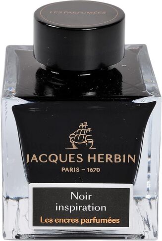 Jacques Herbin - المرجع 14709JT - حبر لأقلام الحبر وأقلام الكرة الدوارة - إلهام نوير - زجاجة 50 مل - حبر معطر in Kuwait