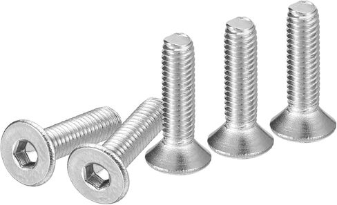 M3-0.5 x 10mm Flat Head Socket Cap Screws, 40 Pack 304 Stainless Steel Hex Socket Flat Head Screws, Full Thread, Countersunk Bolts in Kuwait
