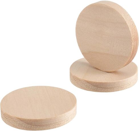 SENJEUN 100 Pack 2 Inch Round Wood Coins, Wood Cutout Circles Chips, Natural Wooden Coins Unfinished Small Blank Tokens Wood Discs for Arts Supplies, Hand Crafts, DIY Projects in Saudi Arabia