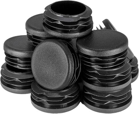 OGC (10 عبوات) - 1 بوصة OD مستديرة سوداء للمقابس البلاستيكية بواسطة غطاء غطاء أنبوبي متين للكرسي الانزلاقي، قابس نهائي in Kuwait