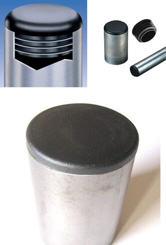 OGC (10 عبوات) - 1 بوصة OD مستديرة سوداء للمقابس البلاستيكية بواسطة غطاء غطاء أنبوبي متين للكرسي الانزلاقي، قابس نهائي in Kuwait