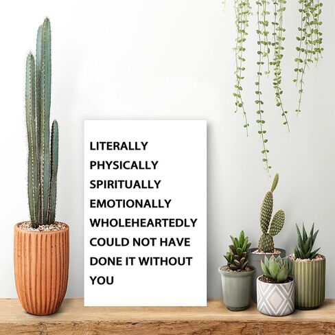 YiKaLus Funny Thank You Card for Mentor Coworkers, Great Thank You Gift Ideas for Women Men, Happy Wedding Thank You Card for Best Friends, Literally Could Not Have Done It Without You in Saudi Arabia