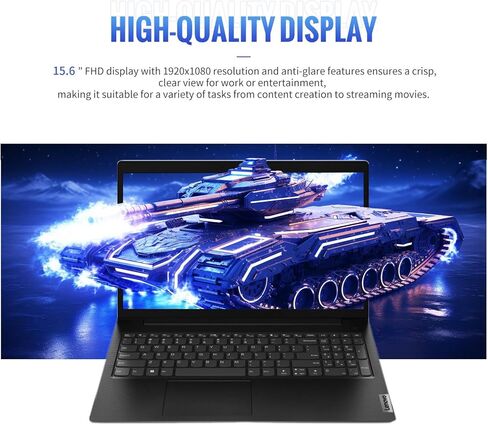 Lenovo Newest V15 Series 15.6"(1920x1080) FHD Laptop | Intel 4-Cores Upto 3.3Ghz Processor | Dolby Audio | Ethernet | HDMI | WiFi & Bluetooth | Webcam | Windows 11 Home (16GB RAM | 1TB SSD) in Saudi Arabia