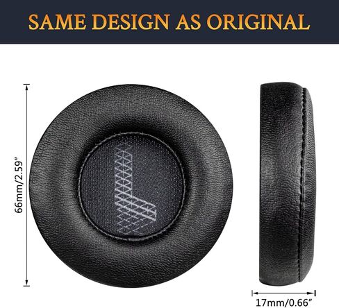 SOULWIT Replacement Ear Pads for JBL Live 400BT/Live 400 BT On-Ear Wireless Headphones, Live400 Earpads Cushions with Softer Protein Leather, Noise Isolation Foam - Black in Saudi Arabia