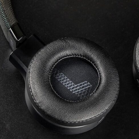 SOULWIT Replacement Ear Pads for JBL Live 400BT/Live 400 BT On-Ear Wireless Headphones, Live400 Earpads Cushions with Softer Protein Leather, Noise Isolation Foam - Black in Saudi Arabia