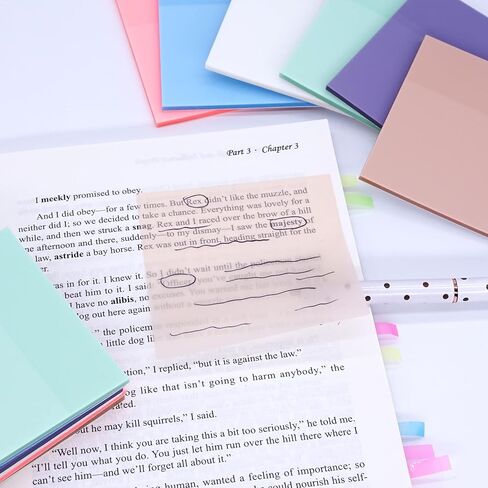 12 لوحة ملاحظات لاصقة شفافة، 600 قطعة 3x3 بوصة، ملاحظات لاصقة شفافة، انظر من خلال الملاحظات اللاصقة، مناسبة لكتب التعليقات التوضيحية، وعلامات الصفحات، والفهرس، ومستلزمات دراسة الكتاب المقدس (لون الحلوى) in Kuwait