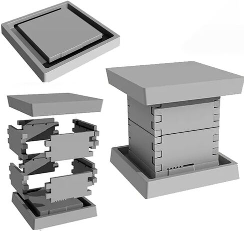 Beehive Cement Mold, 17.7 * 17.7 Inches Concrete Mold Beehive box, DIY Cement Beehive Mold for Beekeepers (45) in Saudi Arabia