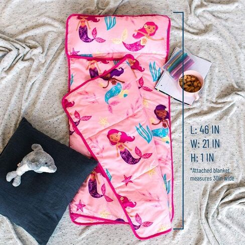 حقيبة ظهر Wildkin Day2Day، حقيبة صندوق الغداء مع حزمة حصيرة القيلولة (حوريات البحر الرائعة) in Kuwait