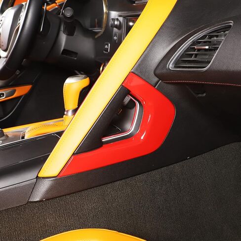 Sekhyna Center Armrest Cover Trim ABS 2PCS Compatible with Corvette C7 Stingray 2014-2019 Center Console Armrest Cover Trim Molding Accessories (ABS Carbon) in Saudi Arabia
