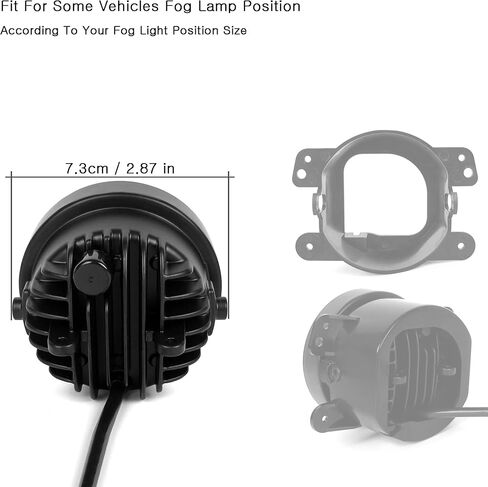 3 Inch Yellow Flood Beam Fog Driving Lamps 4x4 Offroad Work Lights Led Pod Lights Bumper Headlight for Offroader, Trucks, Car, ATV, SUV Fog Light (Pack of 2)… in Saudi Arabia