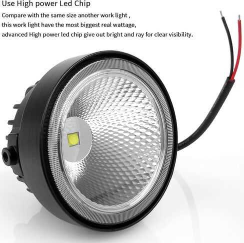 3 Inch Yellow Flood Beam Fog Driving Lamps 4x4 Offroad Work Lights Led Pod Lights Bumper Headlight for Offroader, Trucks, Car, ATV, SUV Fog Light (Pack of 2)… in Saudi Arabia
