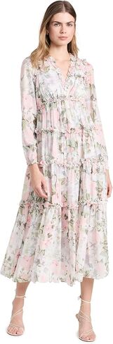 ثوب نسائي من الشيفون ذو اللون الوردي من Needle & Thread in Kuwait