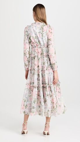 ثوب نسائي من الشيفون ذو اللون الوردي من Needle & Thread in Kuwait