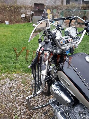 Motorcycle Black Chrome 25.4mm/1 Inch Rubeer Fire Flame Hand Grips Handlebar Bars Grips With boss throttle for YAMAHA V-STAR 950 / DRAG STAR XVS 950 / TOURER From 2014 in Saudi Arabia