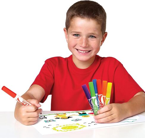 Cra-Z-Art Super Washable Broadline Markers Bulk Class Pack 200ct 8 Assorted Colors, 25 Broadline Markers in Each Color in Kuwait