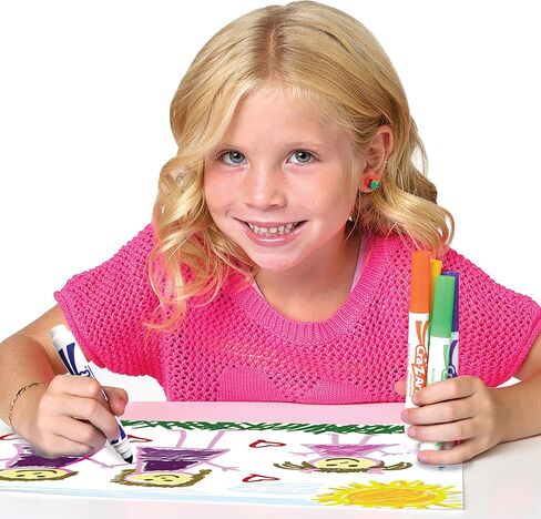 Cra-Z-Art Super Washable Broadline Markers Bulk Class Pack 200ct 8 Assorted Colors, 25 Broadline Markers in Each Color in Kuwait