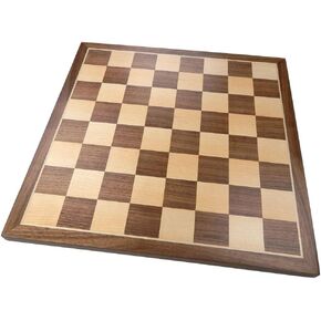 Apollo Extra Thick Tournament Chess Board with Inlaid Walnut and Maple Wood, Extra Large 20 x 20 Inch, Board Only