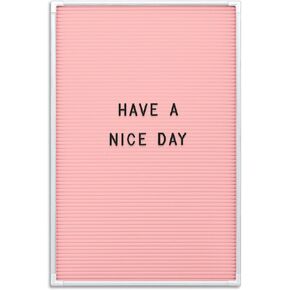 Essential Letter Board, White Frame Pink Face, 18" x 12"W (84254)