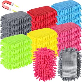 Sherr 24 Pcs Magnetic Whiteboard Eraser School Dry Erase Erasers Microfiber Shag Washable White Board Eraser for Chalk Classroom Home Office (Gray)