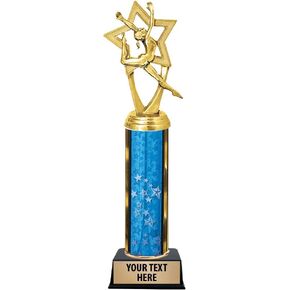 11" Gold Gymnastics Star Trophies - Gymnastics Trophy Award with Custom Engraving Prime