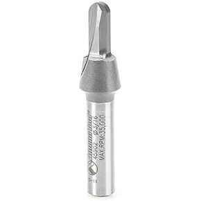Amana Tool - 45902 Solid Carbide (Brazed To Steel Shank) Core Box 3/32 Radius x 3/16 Dia x