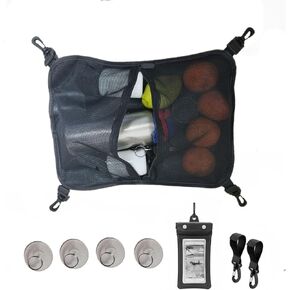Paddleboard Deck Bag,Paddle Board Accessories,Kayak Paddle Clip,Kayak Bag,Mesh Storage Bag Sup Accessories with 4pcs D-Ring Patches