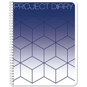 BookFactory Project Diary/Project Management Logbook - Wire-O, 100 Pages, 8.5" x 11" (JOU-100-7CW-PP(Projects))
