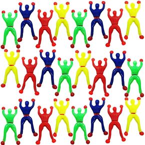 ArtCreativity Sticky Wall Climbers, 24PCS Mountain Climber Figures, Stretchy Sticky Toys for Kids, Anxiety Relief Toys, Party Favors for Kids, Great Gift Idea for Boys and Girls