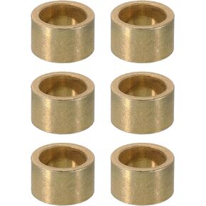 PATIKIL M12 Brass Spacers, 6 Pcs Metal Spacer Brass 12mm ID x 16mm OD x 7mm L Brass Spacers Screw Standoff for 1/2 Inch or M12 Screw