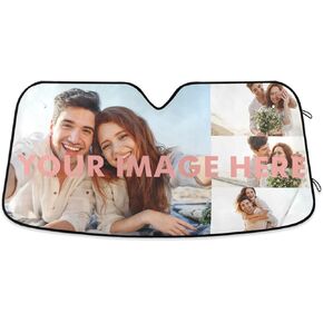 Chic Tie Dye Peace Sign Car Windshield Sun Shade Rainbow Colorful Art Foldable UV Ray Sun Visor Protector Sunshade to Keep Your Vehicle Cool (53" x 23.5") in Kuwait