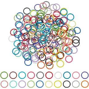 PH PandaHall 200pcs Colored Jump Rings 20 Colors Iron Open Jump Rings, 10mm O Ring Connectors Jewelry DIY Findings for Keychain Choker Earring Necklaces Bracelet Pendants Making, 18 Guage