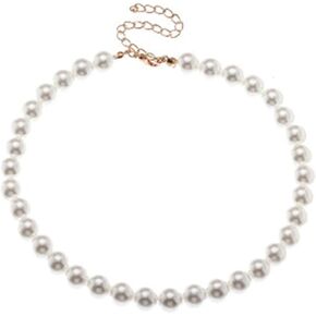 Set Multi Size Pearl Chain Link Adjustable Pendant Choker Necklace Stacking for Women Girl Jewelry Dainty Minimalist Bohemian Simple Layered Gifts
