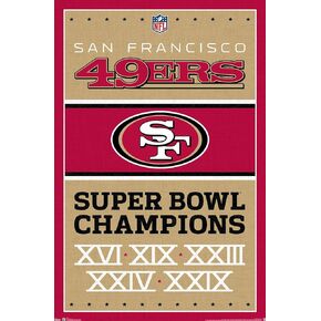 Trends International NFL San Francisco 49ers - Champions 13 Wall Poster, 14.725" x 22.375", Barnwood Framed Version