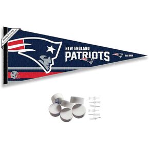 New England Patriots Pennant Banner and Wall Tack Pads