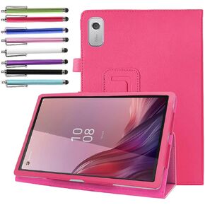 Case for Nook 9" Lenovo Tablet (2024) / Lenovo Tab M9 (TB-310FU) - Lightweight Folio Stand Cover PU Leather Case for Lenovo Tab M9 9 Inch Display 2024/2023 + 1 Random Stylus (Black)