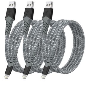 iPhone Charger Lightning Cable 3 Pack 3FT, [Apple MFi Certified] for Apple Charger Cable USB to Lightning Cable Fast Charging, Nylon Braided iPhone Charger Cord