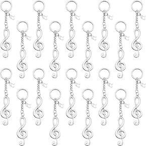 20Pcs Music Keychain Gift Music Lovers Keychain Music Teacher Gift Keychain Music Symbol Key Rings Music Party Favors Gifts for Music Teacher Students Graduation Gifts Music Theme Party Decoration