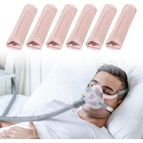 6 Pack Satin Strap Covers Breathable Strap Cushions Work for Most Headgear Straps Can Reduce The Tracks On The Face Made of Soft Fabric Face Pads