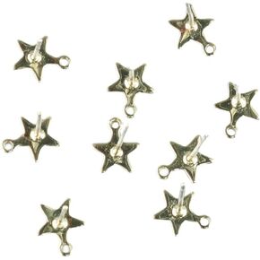 30Pcs Golden Earring Findings with Loop Star Earring Posts for Women DIY Earring Making Jewelry Supplies