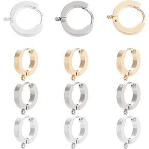 UNICRAFTALE Huggie Hoop Earrings Stainless Steel Small Hoop Earrings Hypoallergenic Cartilage Earrings with Loop for Jewelry Dangle Earring Sleeper Tiny Hoop Earrings