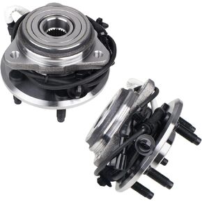 KUSATEC 515003 [2 Pack] Front Wheel Bearing and Hub Assembly Compatible with Ford Explorer Sport Ranger 1995-2005, Mercury Mountaineer 1997-2001, Mazda B3000 2001 2002, B4000 2001-2009, 5 Lug w/ABS