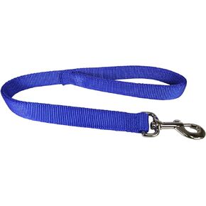 Hamilton Pet & Equine Hamilton Double Thick Nylon Dog Traffic Lead Total Length Including Loop Handle, 1-Inch by 2-Feet, Blue