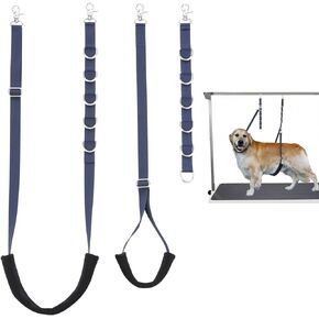Pet Dog Grooming Belly Straps -Pet Dog Grooming Table Arm Accessories Pet Dog Grooming Belly Support Band Pet Dog Grooming Loops Pet Dog Grooming Extension Straps Pet Dog Grooming Supplies Dark Blue