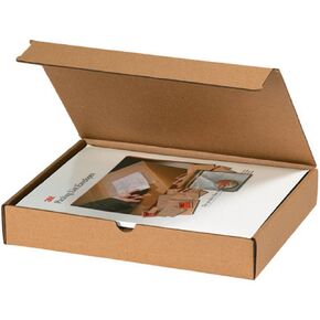 Aviditi Kraft Literature Corrugated Cardboard Mailing Boxes, 9" x 6 1/2" x 2 3/4", Pack of 50, Crush-Proof, for Shipping, Mailing and Storing (M962K)