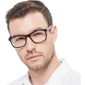 OCCI CHIARI Reading Glasses Men Fashion Rectangle Readers(1.0 1.25 1.5 1.75 2.0 2.25 2.5 2.75 3.0 3.5 4.0 5.0 6.0)