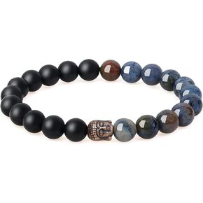 COAI Buddha Head Stone Beaded Prayer Bracelet