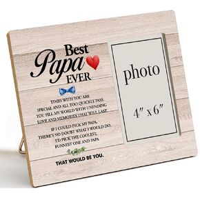 Best Papa Gifts for Grandpa, Gifts for Papa, Best Papa Ever Wood Photo Frame Gifts, Papa Picture Frame (Photo 4x6 Inches) in Saudi Arabia