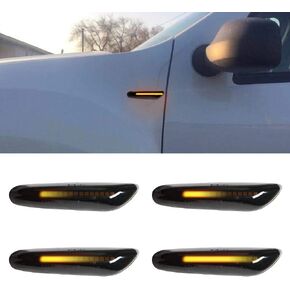 Rui Xin 213 Amber LED Side Marker Turn Signal Light 2 قطعة لـ B M W E90 E91 E92 E93 E46 E53 X3 E83 X 1 E84 E81 E82 E87 E88 (عدسة مدخنة)